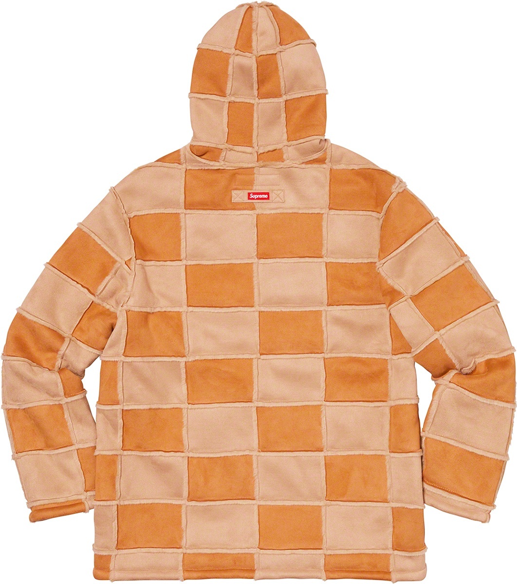 Faux Suede Patchwork Hooded Jacket view 13